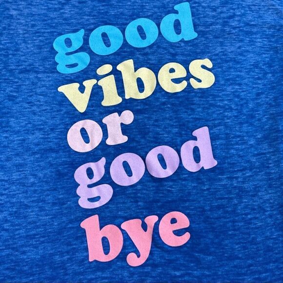 Fifth Sun “GOOD VIBES OR GOOD BYE” Long Sleeve Burnout T-Shirt - Picture 3 of 10